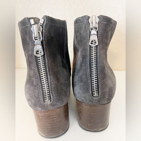 Rag & Bone Wesley Gray Suede Ankle Boots Size 38.5 - Picture 3 of 9